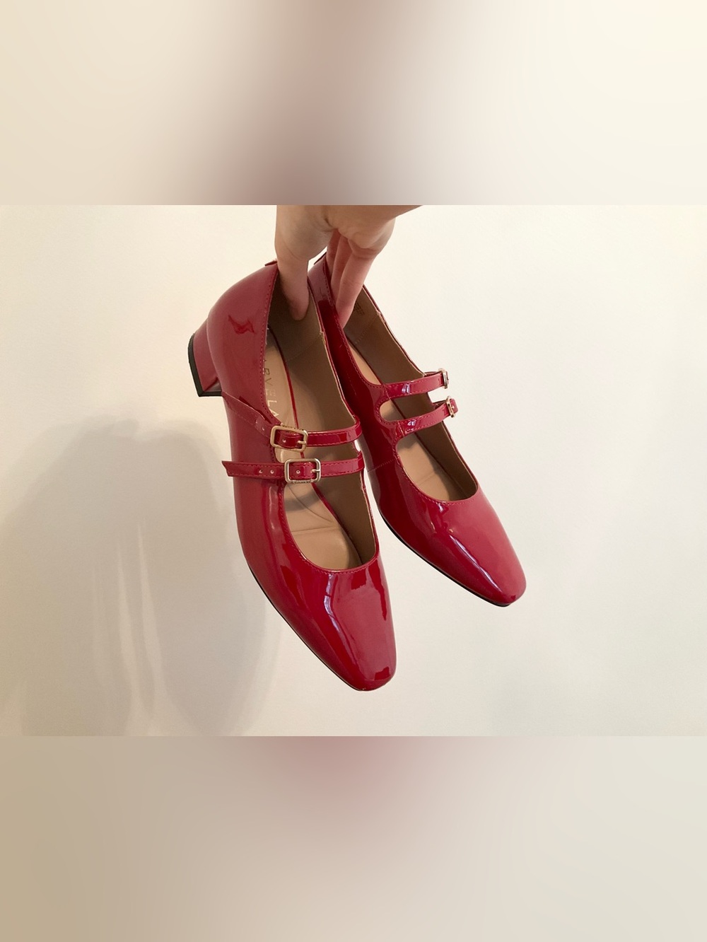 Red Mary Jane shoes